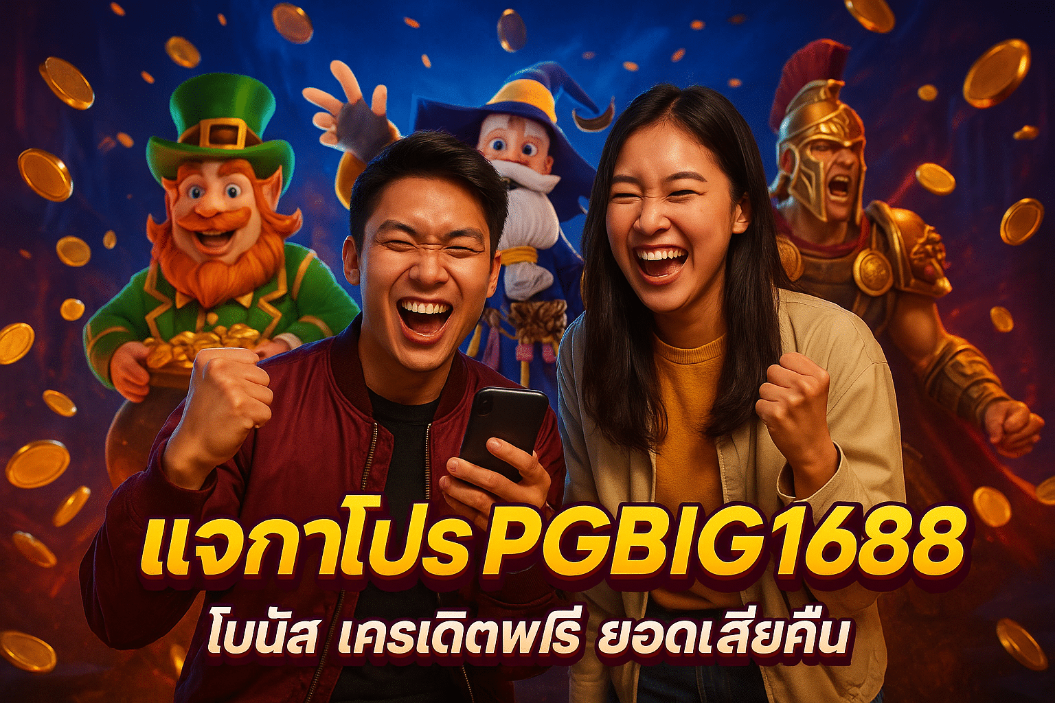แจกโปร PGBIG1688: โบนัส เครดิตฟรี ยอดเสียคืน