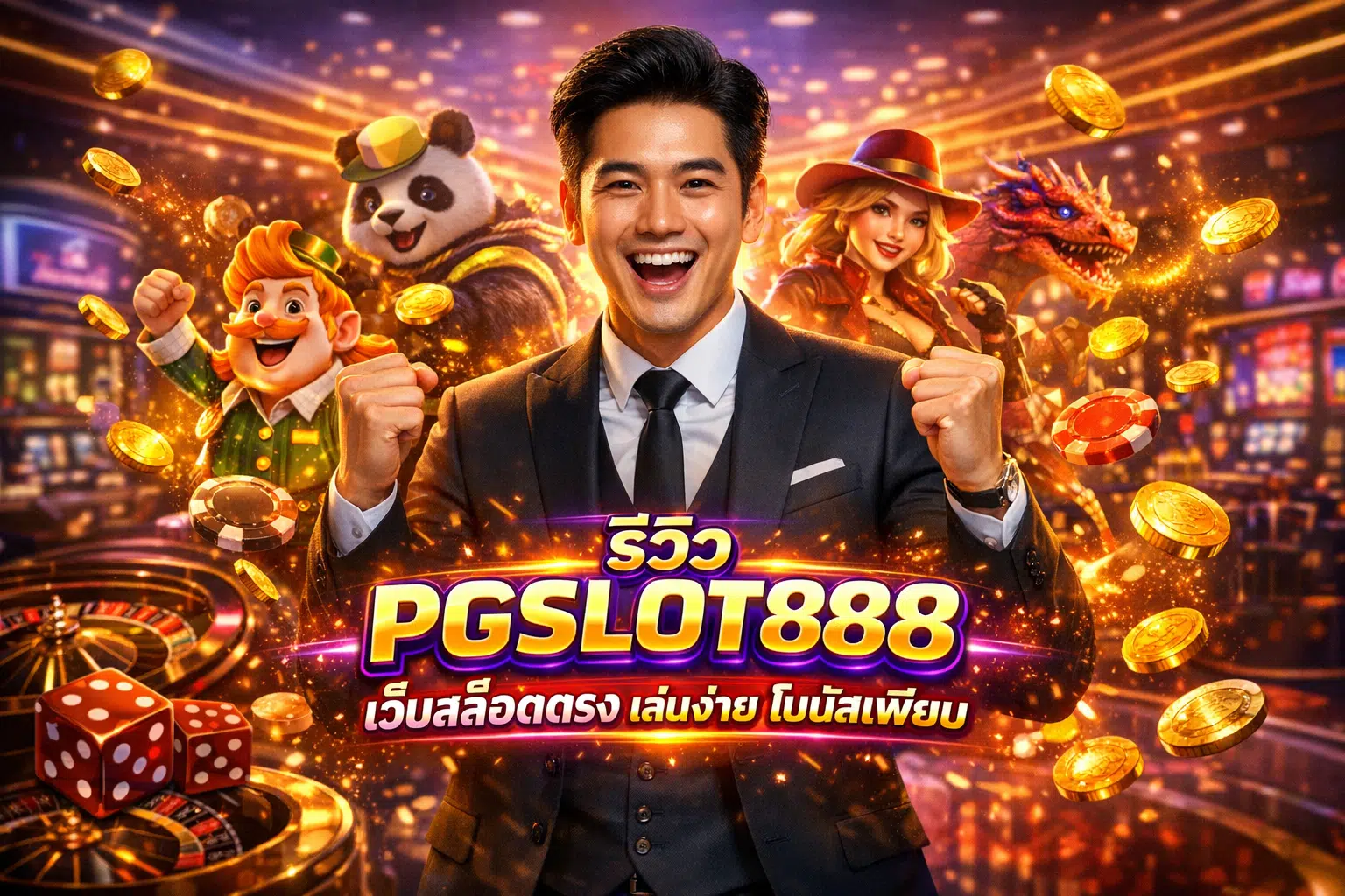 รีวิว PGSLOT888 เว็บสล็อตตรง เล่นง่าย โบนัสเพียบ
